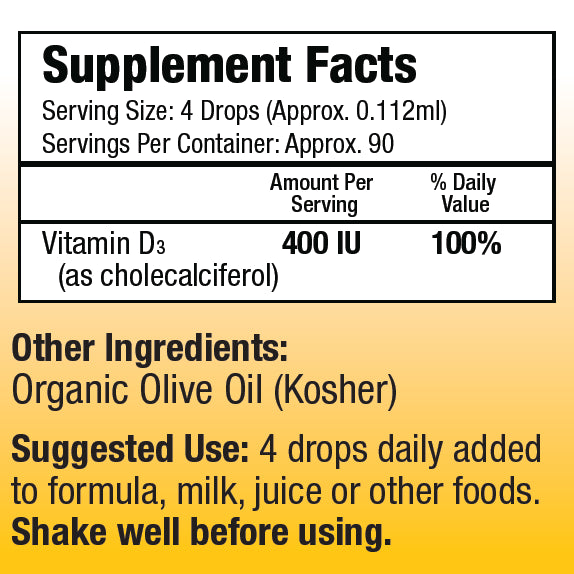 Liquid Vitamin D3 - Infants & Kids