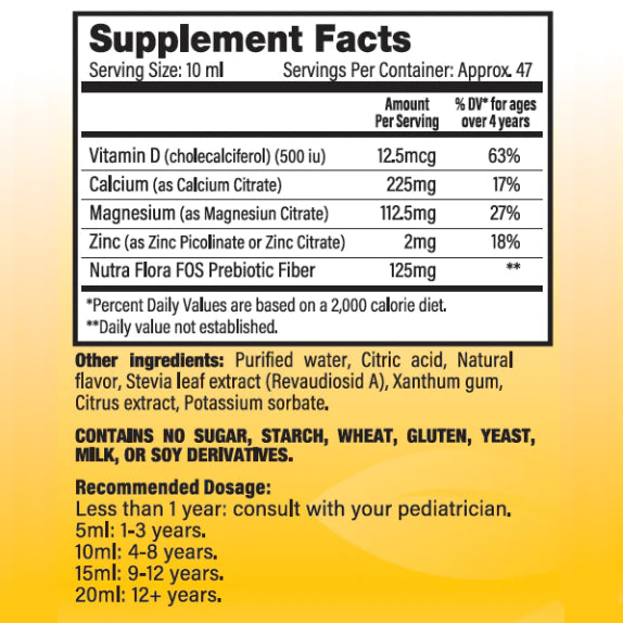 Liquid Calcium + Magnesium, Zinc & D3